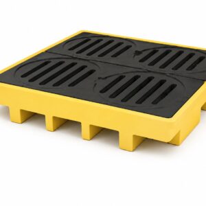 PALLET DE CONTENÇÃO PARA 4 TAMBORES, PERFIL BAIXO