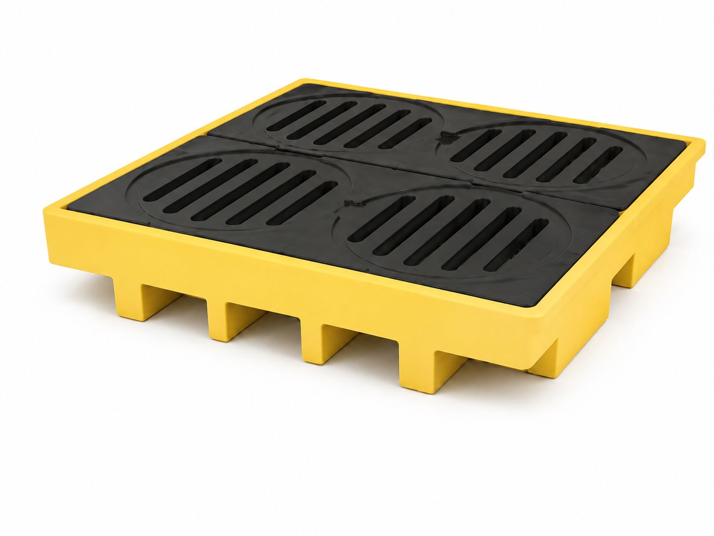 PALLET DE CONTENÇÃO PARA 4 TAMBORES, PERFIL BAIXO